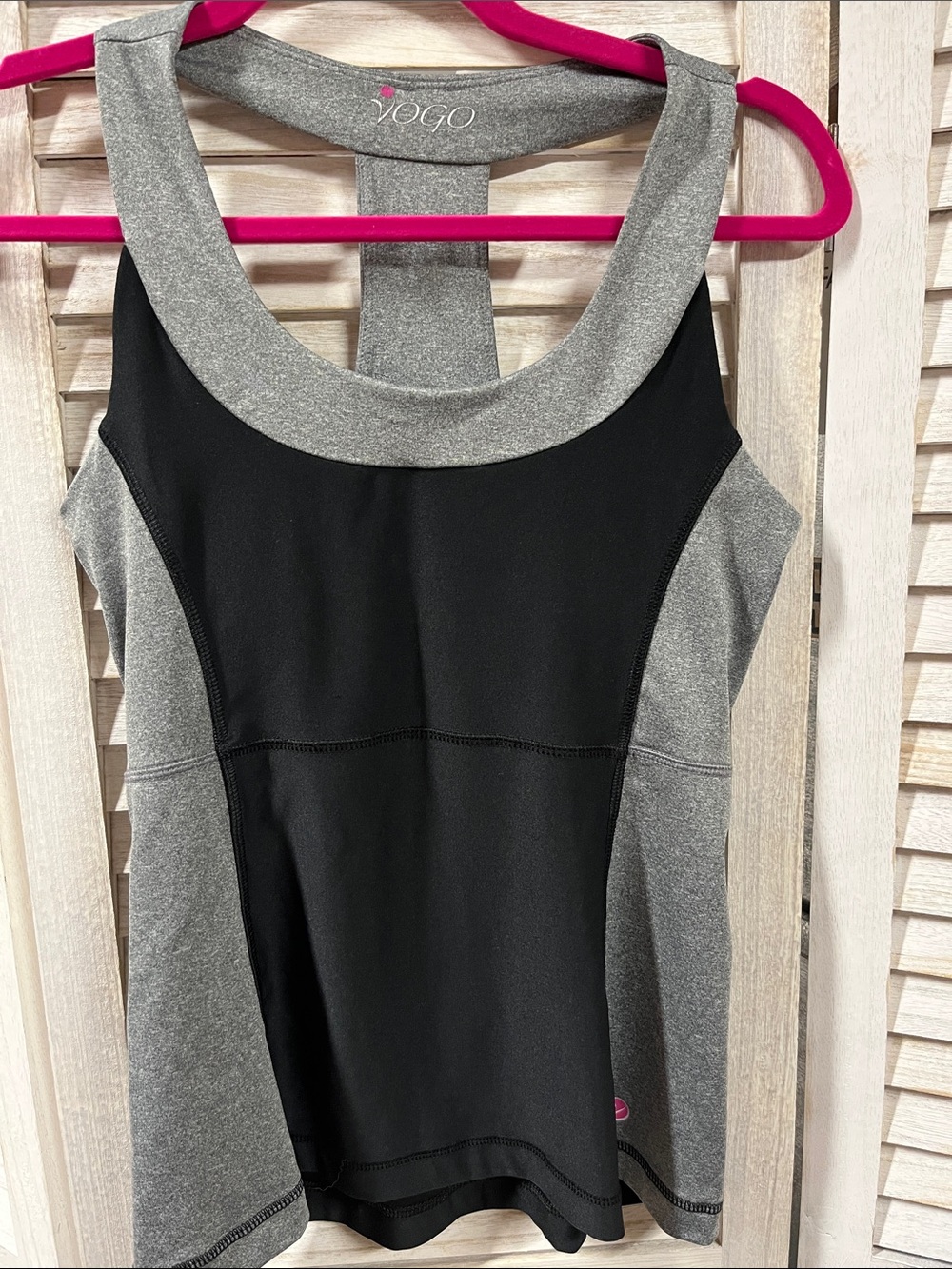 VOGO Athletica Black & Gray Racerback Performance Tank